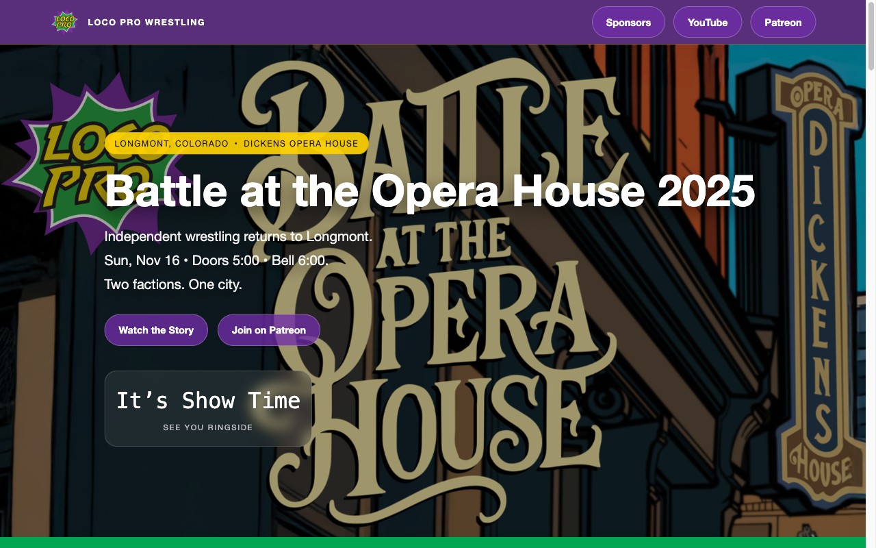 Battle at the Opera House event site