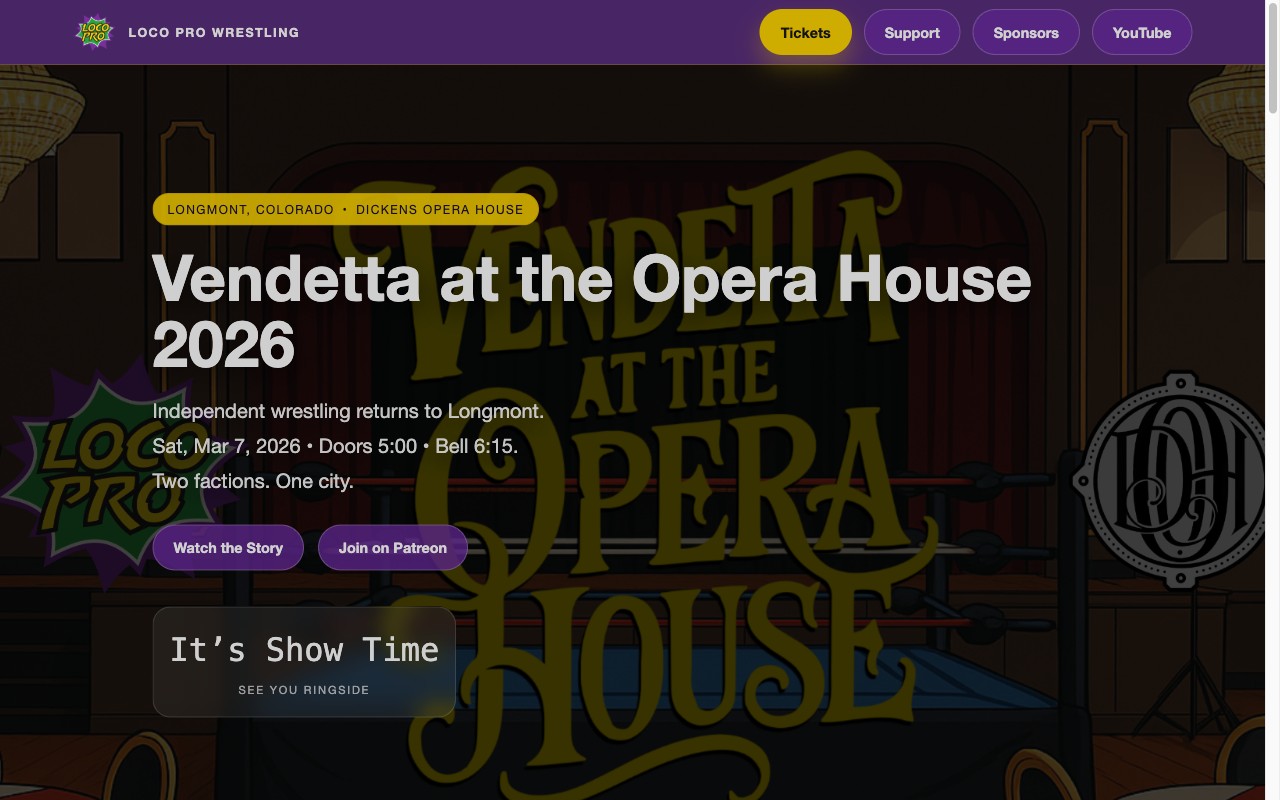 Vendetta at the Opera House event site