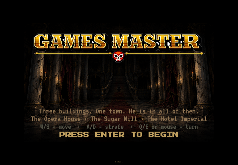 Games Master dark title screen